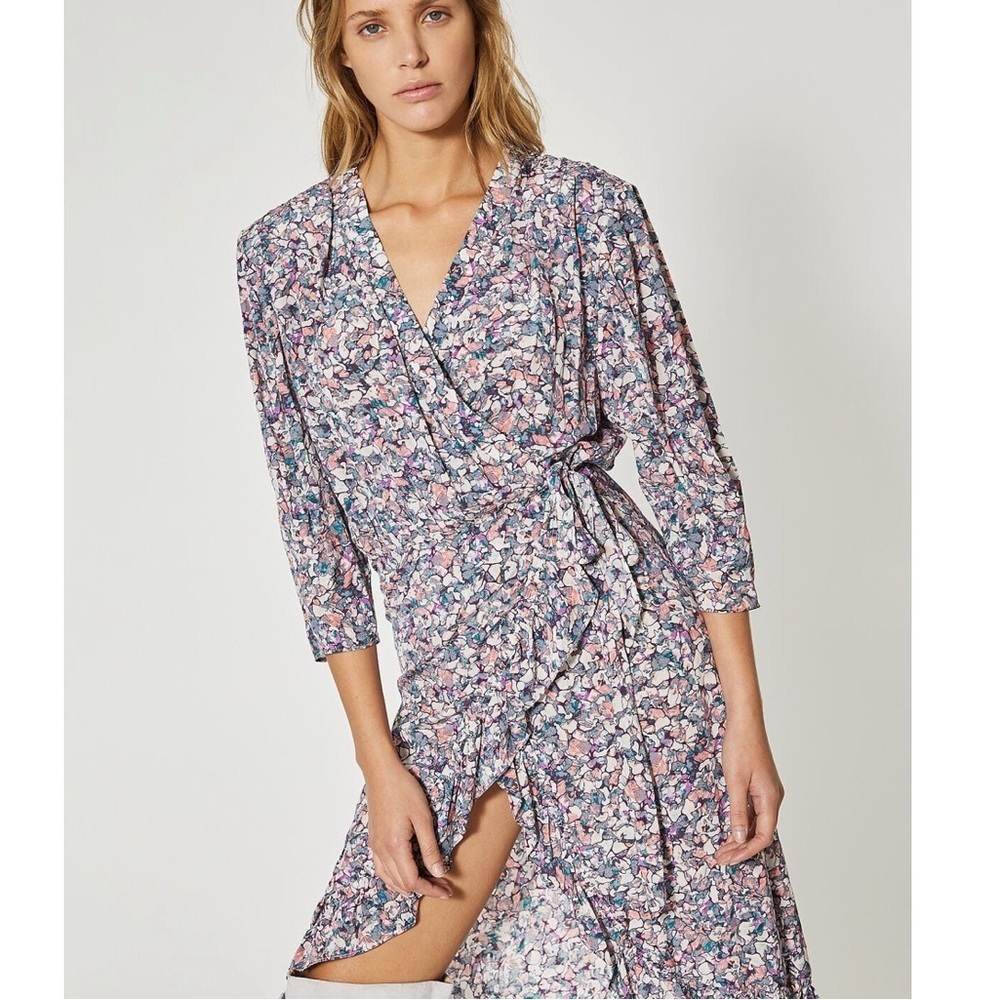 Iro Trafal Wrapped Dress In Floral Prints